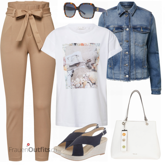 Outfit mit Grau Sandalen Ara "Sommerlicher Freizeitlook"