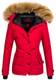 Navahoo warme Damen Winter Jacke Winterjacke Parka Mantel Kunstfell B392 [B392-Laura2-Rot-Gr.M]