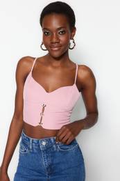 rov crop podit bustier s tkanmi doplky