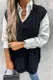 NIXIAK Plschweste rmelloses, einfarbiges Cardigan-Tanktop fr Damen mit V-Ausschnitt Frauen Winter Herbst lssig gestrickte Weste Pullover