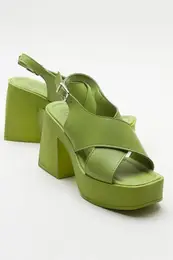 COVA Women's Green Heeled Sandals