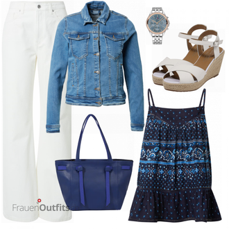 Outfit mit Schwarz Casual Top Superdry "Ethno Freizeitoutfit"