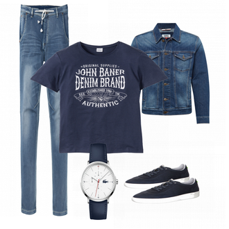 Outfit mit Weiß Uhr Lacoste "Bonprix"