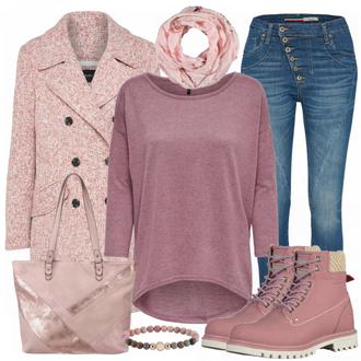 Winter Outfits mit Lila/Braun/Rot/Rosa Klassische Tunika/Elegante Tunika/ausgefallene tunika/Festliche Tunika/Lederjacke/Langarmbluse/Tuniken-Shirt/Tunika Only "Bouquetofroses"