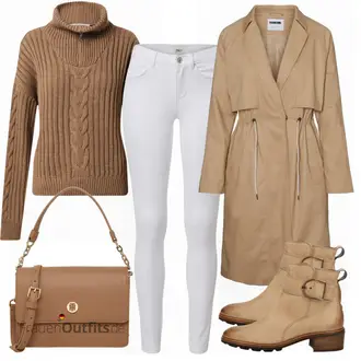 Outfit mit Braun Stiefel Paul Green "Elegantes Winter Outfit"
