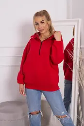 Hooded sweatshirt red