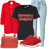 Crvene Gabor tenisice outfiti image