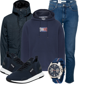 Winter Outfits 80er mit Tommy Hilfiger "Outfit für den Winter"Look: Rap, Metal, Retro, 80er