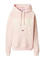 Tommy Jeans Sweatshirt pastellgelb / pastellorange / rot / weiß
