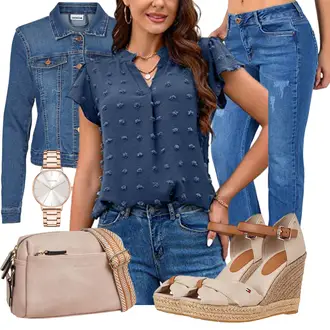 Wolle-seide Outfit mit Blau Lederjacke für Männer/Sportschuhe/Formelles Hemd/Vintage Jeans/Loose fit Jeans/Schlupfjeans/Wide Leg Jean/Jeans mit Schlitz/Jeans mit Loch ESRA "Schöner Sommer Look"