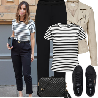 Outfit mit Beige/Khaki/Braun Mantel/Bikerjacke/KunstLederjacke/Jacke mit Seitlichem Reißverschluss/Lederjacke/Motorradjacke Only "Frühling outfit"