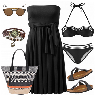 Outfit mit Schwarz Bademode Großer Cup Lascana "Ciara"