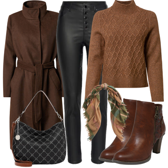 Urlaub Outfits Old Money mit Dunkelbraun/Dunkelgrün/Grau/Braun Übergangsmantel/Kaschmir Mantel/Lodenmantel/Langer Mantel/Langmantel/Midi Mantel/Women's Trenchcoats/Wollmantel/Wollmantel VERO MODA "Trendiges Herbst Outfit"Look: Uni, Rad, Classic, Old Money, Coole, Moderne, Overdressed