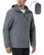 33,000ft Regenjacke Herren Wasserdicht Outdoorjacke Leichte Freizeitjacke Packbare Windjacke Fahrrad Regenmantel mit Kapuze Silbergrau XL