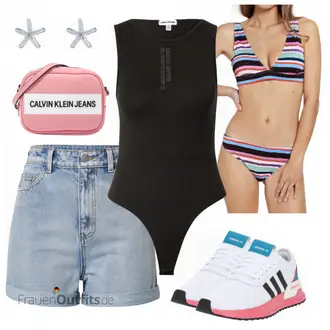 Outfit mit Beige Schultertasche Calvin Klein Jeans "Outfit für den Sommer"
