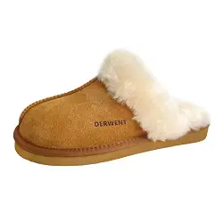 DERWENT Wolle Hausschuhe Für Damen, Winter Hausschuhe, Rutschfeste Und Warme Pantoffeln
