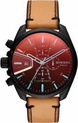 DIESEL Chronograph cognac / anthrazit / feuerrot