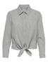 Grau Kariert Button Down Hemdblusen für Damen image