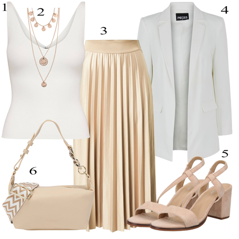 Comment poter Rose/Doré Ensemble de Bijoux/Collier Tendance/Collier Richement Orné/Collier Pilgrim avec Marron/Doré/Beige/Violet Jupe Moderne/Jupe Italienne/Jupe longue/Jupe Chrétienne/Jupe Maxi Vintage/Jupe de Bureau de Mariage Civil/Jupe Longue/Jupe Mi-mollet/Jupe d'Invité de Mariage/Jupe mi-longue/Jupe Plissée/Pantalon Grande Taille/Robe Grande Taille Vila