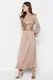 Trendyol Beige Cross-Lace Detailed Satin Evening Dress