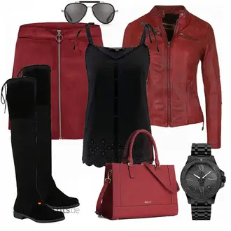 Elegant Outfit mit Schwarz Overknee Stiefel/Flache Overknee Stiefel Stiefelparadies "Basic Damen Overknees"Look: Rad, Oversize, Overdressed, Casual, Premium, Unisex, Elegant, Schlichte