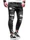 behype. Herren Destroyed Stretch Jeans-Hose Used 80-6376 Schwarz W32/L32