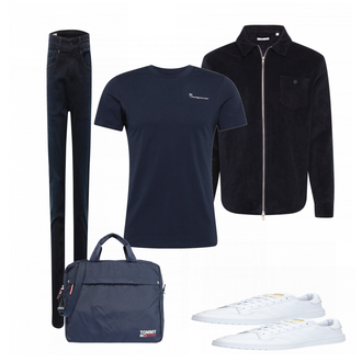 Outfit mit Grau/Weiß Sneaker Adidas Originals "Freizeit Outfit"