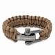 Steinbock7 Paracord Survival Armband, Braun, Glanz-Edelstahl Verschluss Einstellbar, Inklusive Anleitung zum Flechten