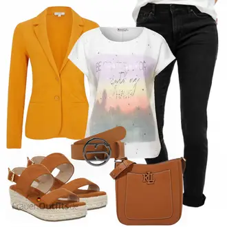 Outfit mit T-Shirt CECIL "Outfit für den Sommer"