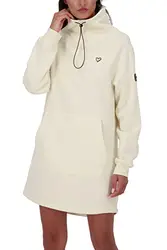 Alife and Kickin Damen BabsiAK A Sweatdress Kleid Sweatkleid Freizeitkleid Sommerkleid XS-XXL, Creme Melange, M