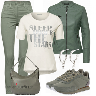 Outfit mit Grau Schuh Sneaker WODEN "Outfit für den Frühling"