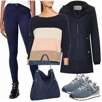 Outfit mit Schwarz Ausgefallener Hoodie/Lederjacke/Teddy Sweatshirt/Vintage Hoodie/Sport Sweatshirt/Women's Fleece Sweatshirts/Strick Hoodie Only "Caspar"