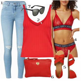 apranga su Raudona Palaidinė Only "Letné Outfit"