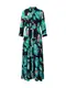 YAS Blusenkleid 'Savanna' tanne / pink / eosin / schwarz