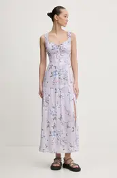 Obleka Hollister Co. vijolina barva, KI359-5052