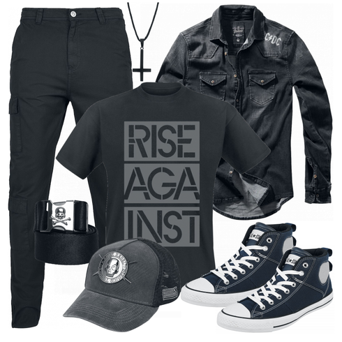 Blau Hose Urban Classics kombinieren