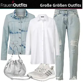 Herbst Outfit mit Blau Pullover/Jacke/Mantel/Jeansjacke rockgewitter "Perfect Look"