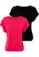 LASCANA Shirt pink / schwarz
