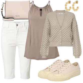 Outfit mit Rosa/Beige/Blau/Grau Sneaker Low monki "Outfit für den Sommer"