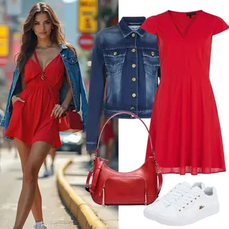 Prevelik, Vintage Outfit sa Plava/Svjetloplava Traper Jakna/Kratka Traper Jakna AG Jeans "Proljetna odjeća"Look: Rap, Sveučilišna, 90-ich, cool, moderne, Prekrasan, Vintage, Western