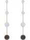 Swarovski Ohrstecker Lollypop bronze / schwarz / weiß