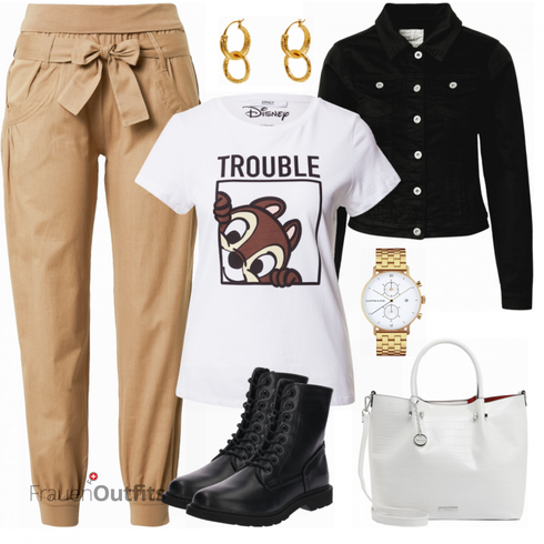 Schwarz Stiefel About You kombinieren mit Grau Uhr Kapten & Son