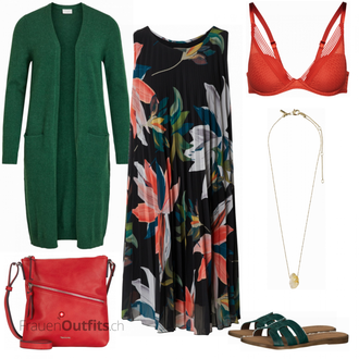 Outfit mit Blau Cartoon "Femininer Alltagslook"