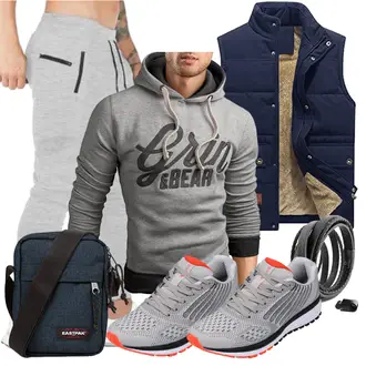 Outfit mit Dunkelblau Kurze Weste/Wollweste/Reitweste/Wendeweste/Daunenweste/Trachtenweste/Isolationsweste/Puffer Weste/Steppweste KEFITEVD "Alltags Outfit"