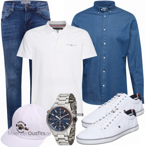 Blau Hemd Jack & Jones kombinieren