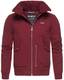 Navahoo Herren Piloten Winter Jacke Kurz Teddyfell gefüttert Hochkragen B663 [B663-Ji-Bordeaux-Gr.M]