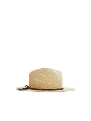 MANGO Hut ''''MILOS'''' hellbeige / braun / schwarz