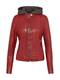 OAKWOOD Lederjacke DEBBY mit Kapuze feuerrot