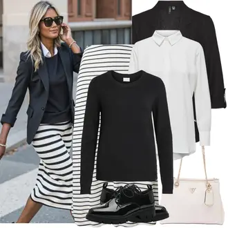 Elegantan, Sportski Ljeto Outfit sa Crna Vintage cipela na vezanje/Cipela Na Vezanje/Oxford Cipela/Poslovna Obuća Tamaris "Proljetni Outfit"Look: Sjaj, Ured, Elegantan, cool, Bad Taste, Poslovni, Unisex