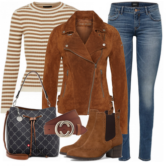 Outfit mit Rot Lederjacke Freaky Nation "Outfits für jeden Tag"